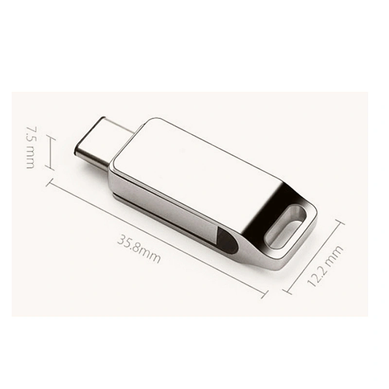 Promotional Custom Logo Metal Swivel USB 3.0 OTG Pen Drive