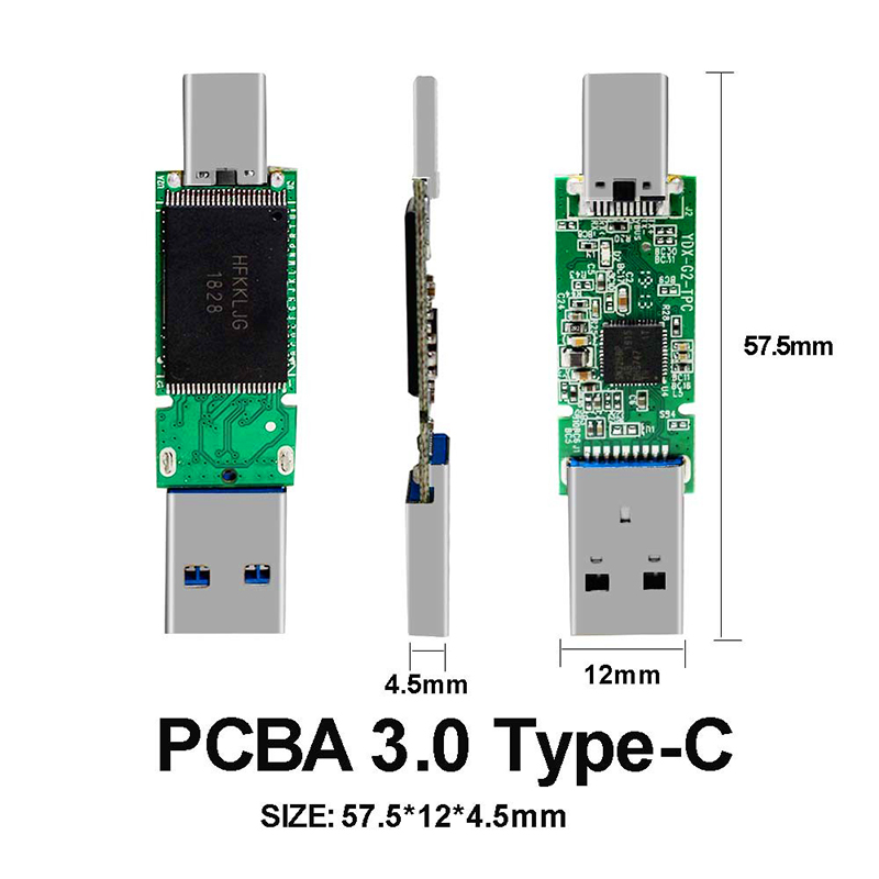 Multi Capacity USB 3.0 Type-C PCBA Memory Chips DIY Pen Drive USB Drive USB Flash Drive USB Disk