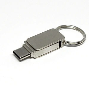 Metal Swivel Type-C 3.0/3.1 Key Chain USB Flash Drive