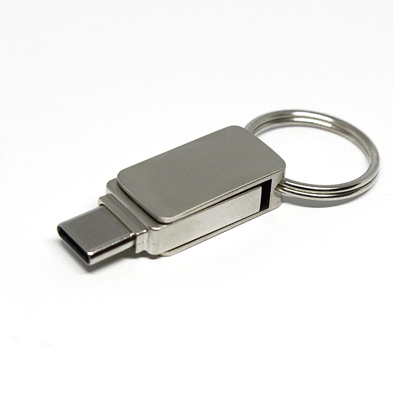 Metal Swivel Type-C 3.0/3.1 Key Chain USB Flash Drive