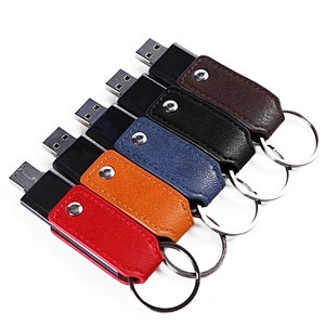 Key Chain Leather Cover PU Customized Logo USB Stick USB Flash Drive USB Drive