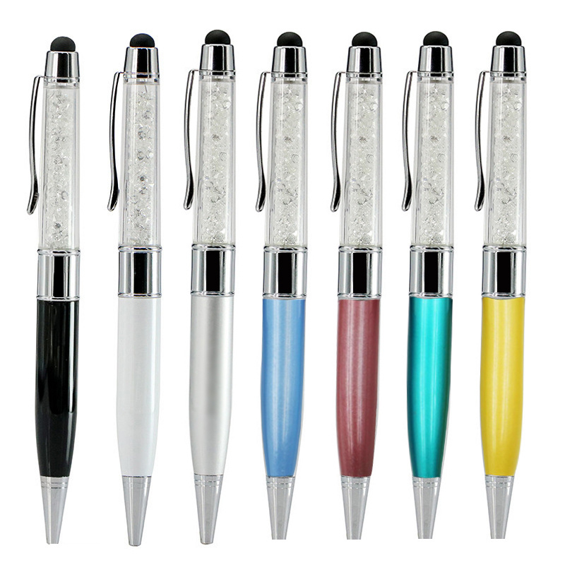 Crystal Ball Pen Promotional Gift USB Flash Drive with Logo
