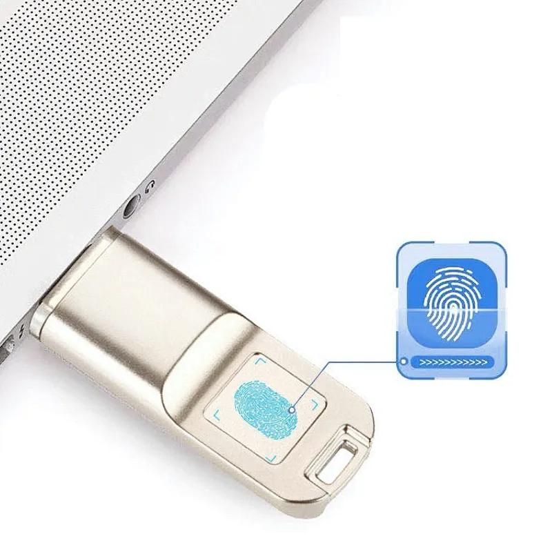 High Speed Metal USB Pen Drive Computer Pen Drive USB 3.0 Flash Drive Encrypted Fingerprint Protect Information