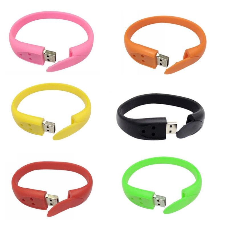 OEM USB 2.0 Wrist Band Brand Bracelet USB Pen Drive