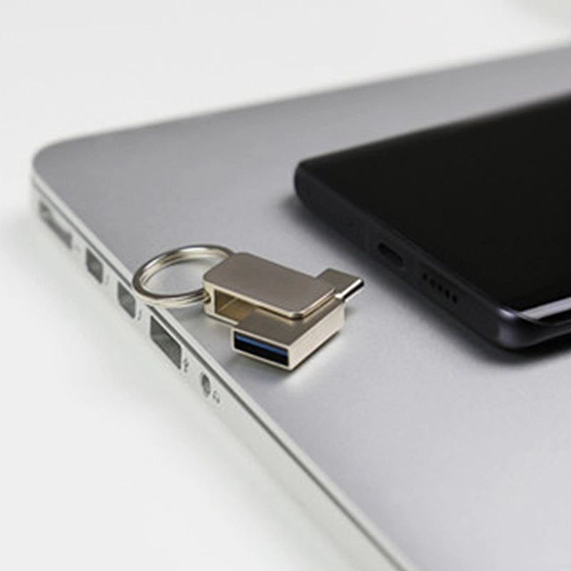 Metal Swivel Type-C 3.0/3.1 Key Chain USB Flash Drive