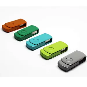 Multi Color Metal Swivel USB Flash Drive with Customized Logo