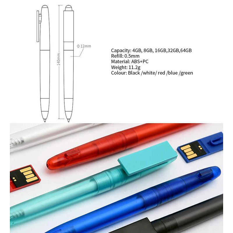 Touch Signing Pen Shape Practical Gift Custom Logo USB Stick USB Disk USB Flash Drive