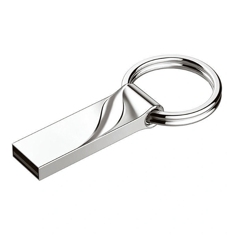 Real Capacity Customized Logo Metal Key Ring USB Disk