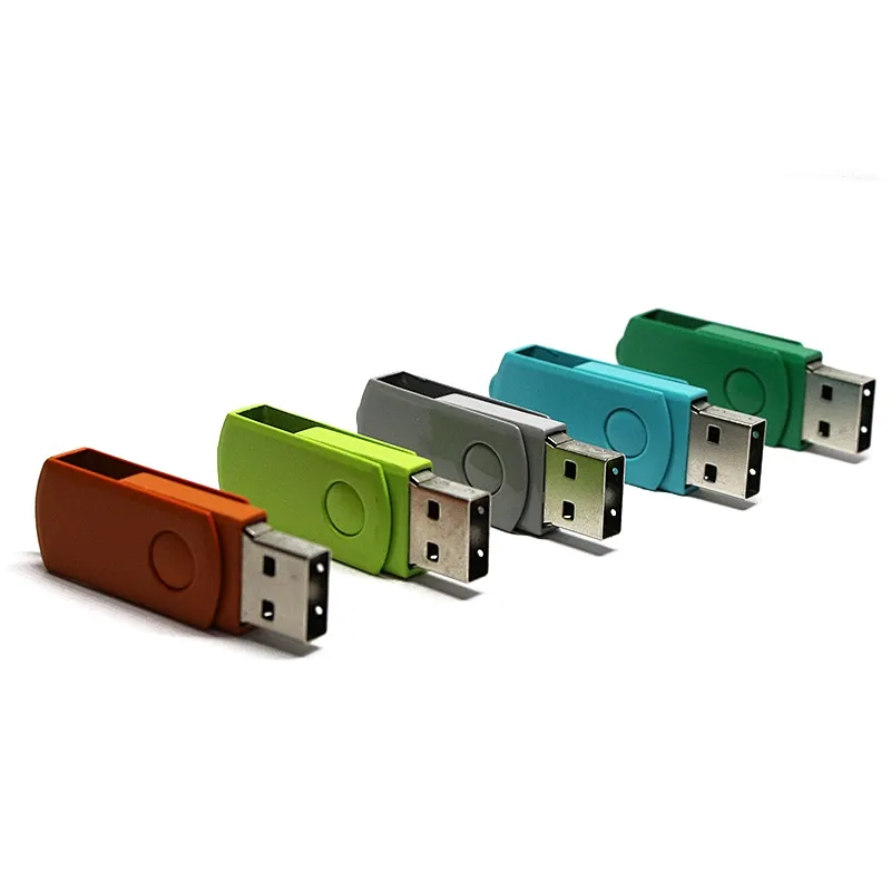 Multi Color Metal Swivel USB Flash Drive with Customized Logo