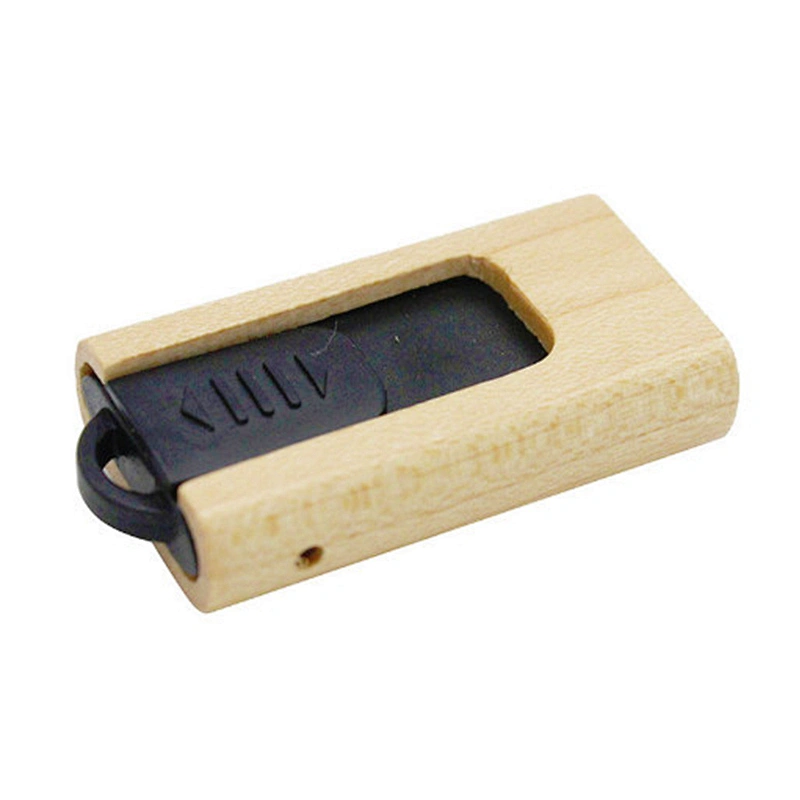 Wooden Stretch Hanging Rope Portable USB Flash Drive With Logo