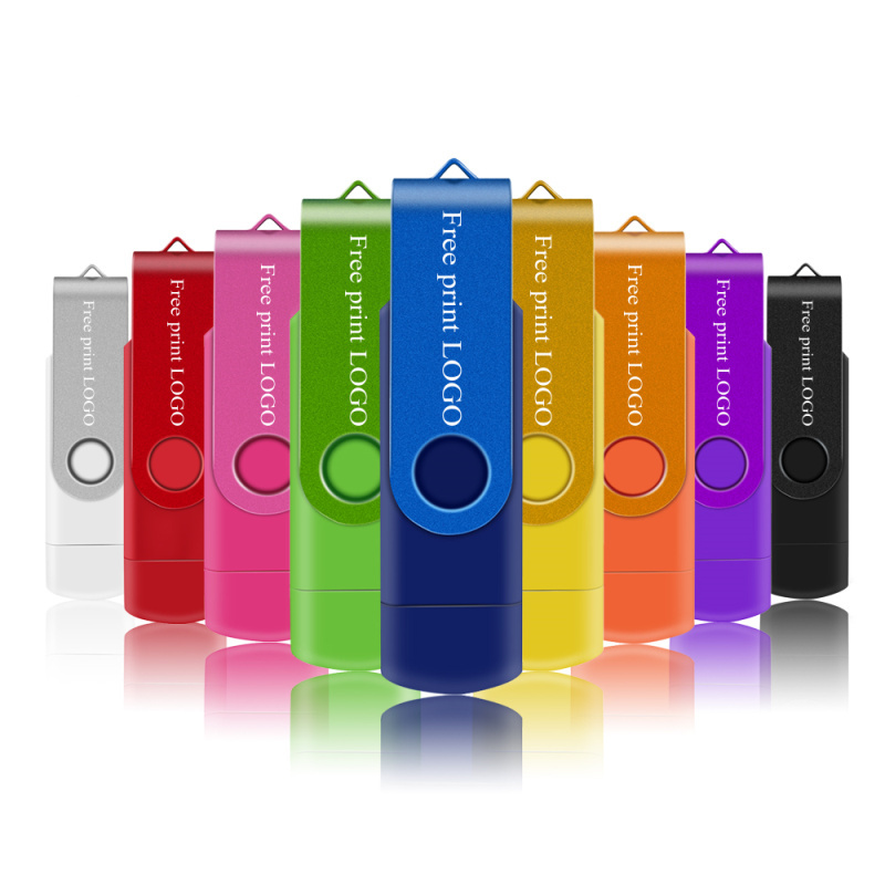 Colorful Twist OTG Type USB 2.0/3.0 Pen Drive Swivel Plastic 32GB 64GB 128GB USB Flash Drive
