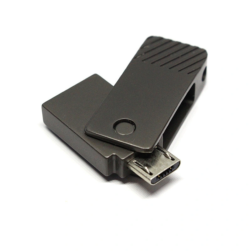 Black Rotary Mini Portable Factory OTG Metal USB Pen Drive USB Flash Drive USB Stick USB Disk