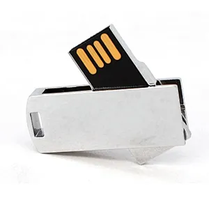 Swivel Rotating Custom Logo Metal Material USB Pen Drive