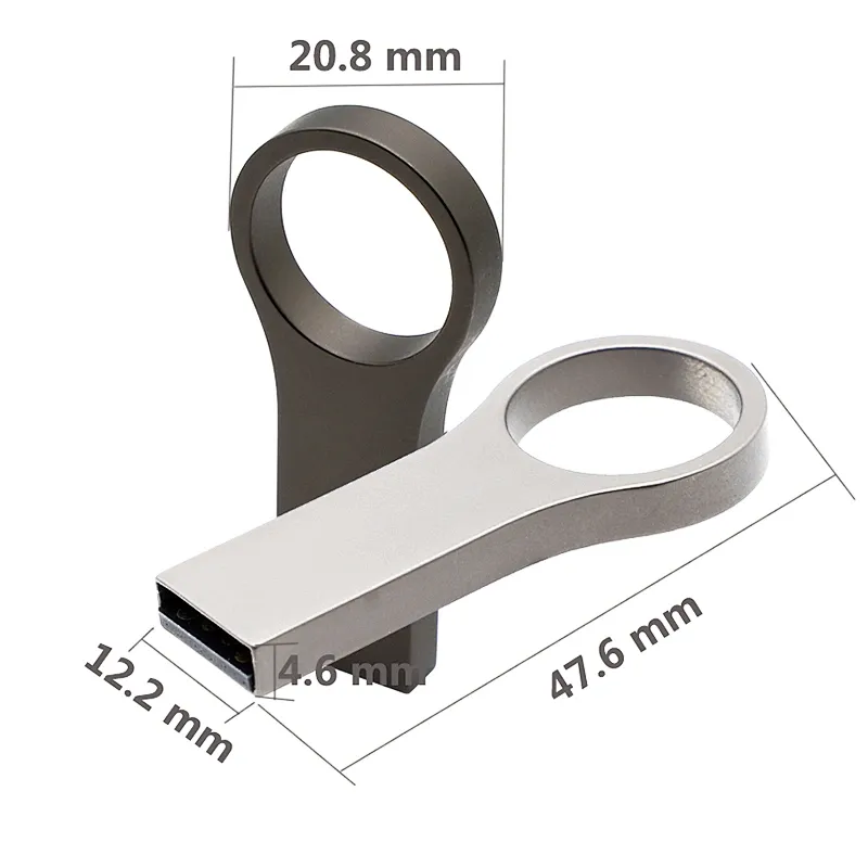 Round Shape Metal Housing USB 2.0 Pen Drive