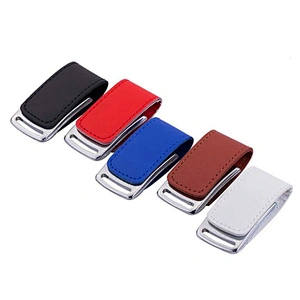 Multi Color Leather USB Flash Drive USB Pen Drive USB Disk USB Flash Disk with Customized Logo