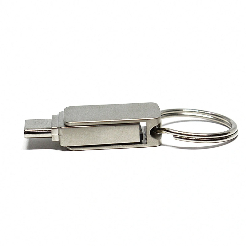 Metal Swivel Type-C 3.0/3.1 Key Chain USB Flash Drive