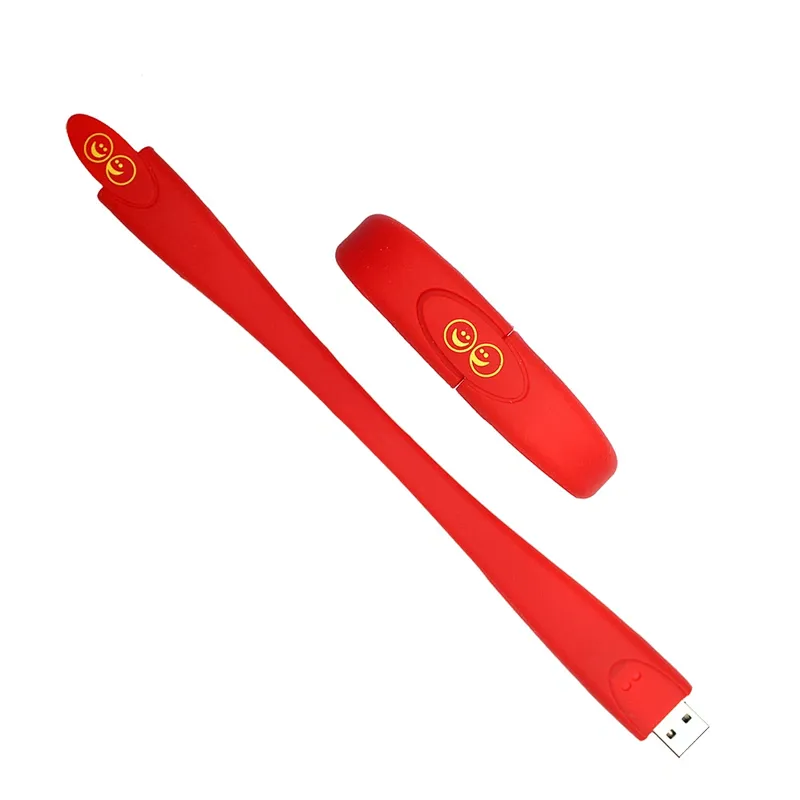 OEM USB 2.0 Wrist Band Brand Bracelet USB Pen Drive