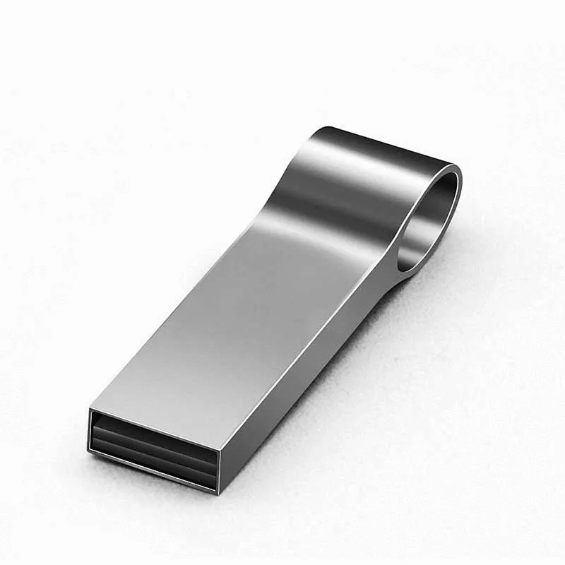 Key Chain Metal Silvery Hanging USB 2.0 3.0 Pen Drive