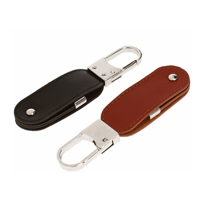Key Buckle Portable Leather PU USB Pen Drive USB Flash Drive USB Drive with Logo