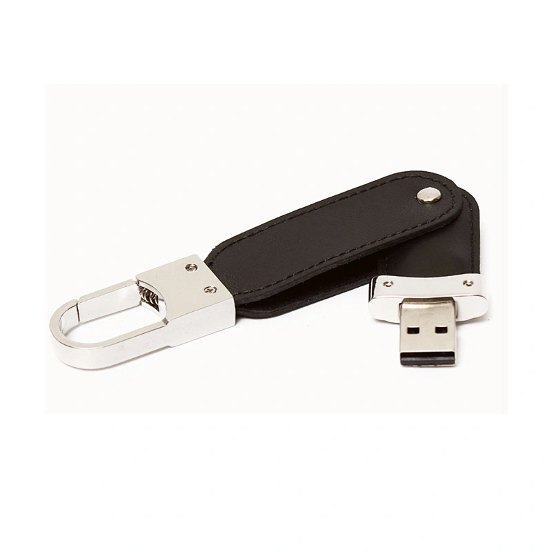 Key Buckle Portable Leather PU USB Pen Drive USB Flash Drive USB Drive with Logo