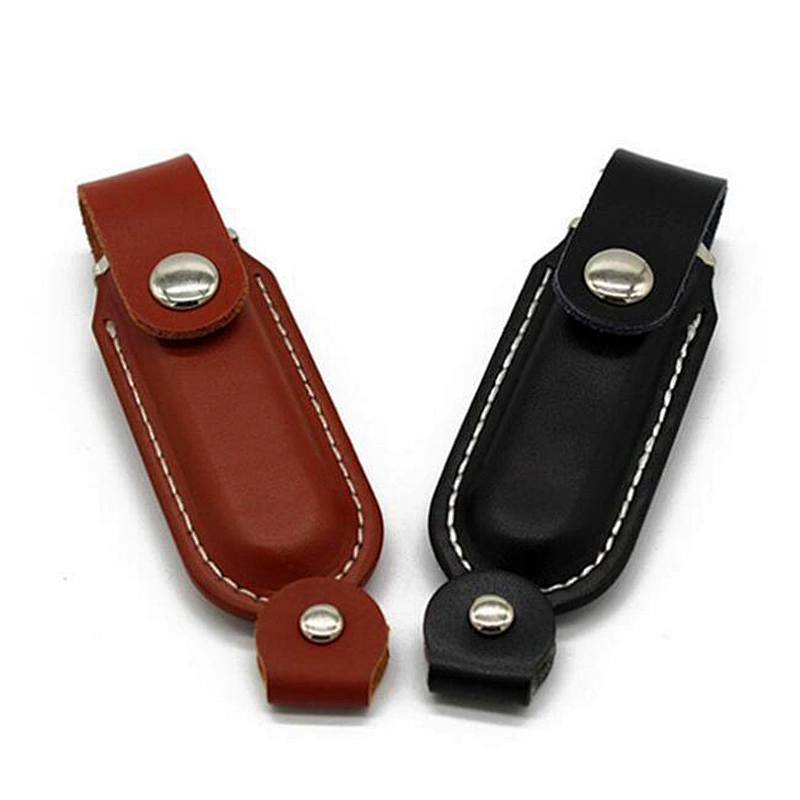 Customized Business Style Button Leather USB Flash Drive USB Flash Disk USB Drive USB Driver