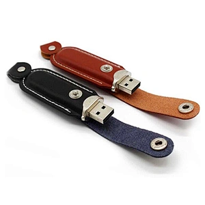 Customized Business Style Button Leather USB Flash Drive USB Flash Disk USB Drive USB Driver