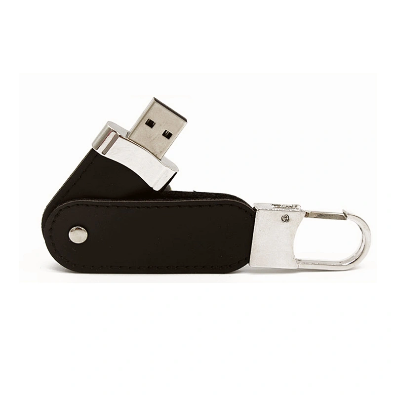 Key Buckle Portable Leather PU USB Pen Drive USB Flash Drive USB Drive with Logo
