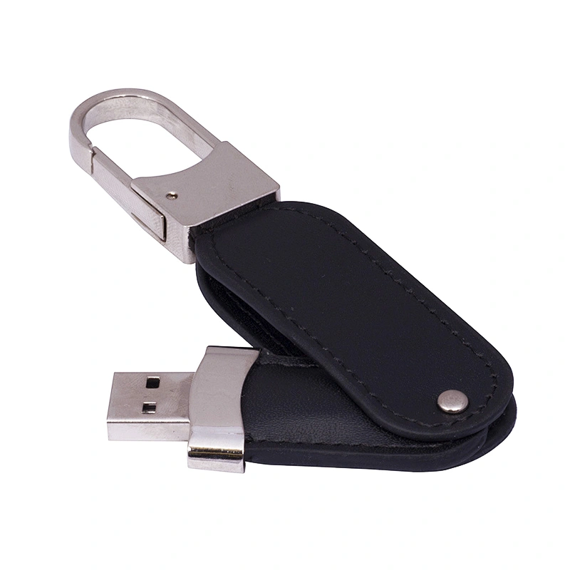 Key Buckle Portable Leather PU USB Pen Drive USB Flash Drive USB Drive with Logo