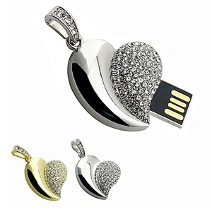 Heart Shaped Pendant Rope Metal Colorful Jewelry USB Flash Drive USB Flash Disk USB Stick USB Flash USB Drive USB Pen Drive
