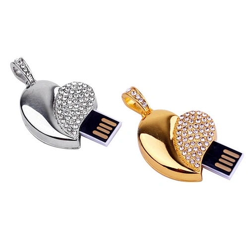 Heart Shaped Pendant Rope Metal Colorful Jewelry USB Flash Drive USB Flash Disk USB Stick USB Flash USB Drive USB Pen Drive