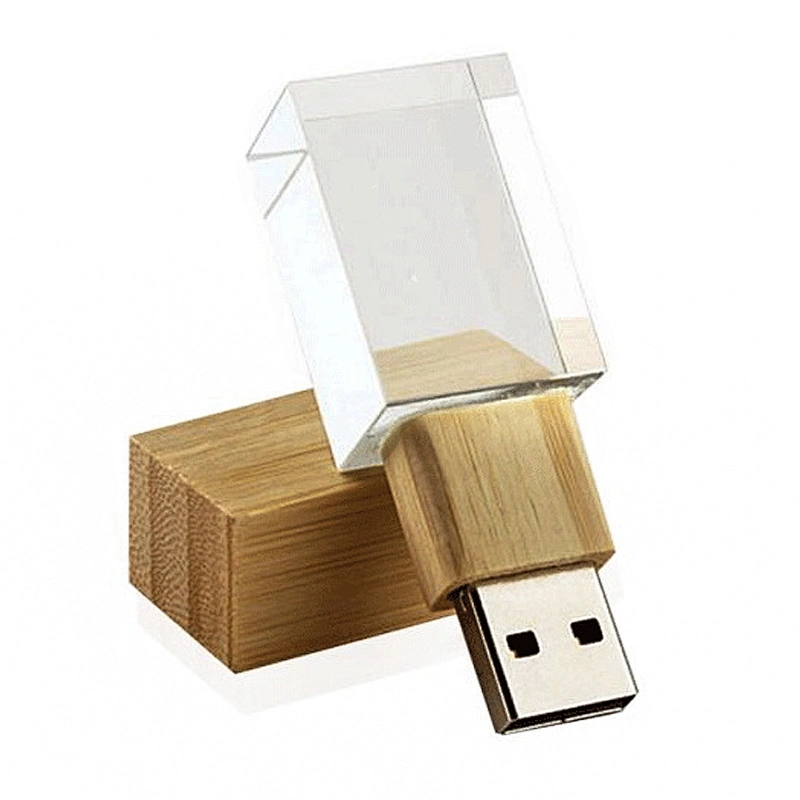 Wooden Crystal Personal Business Gift Logo Print USB Flash Drive USB Flash Disk USB Drive USB Driver USB Stick USB Disk