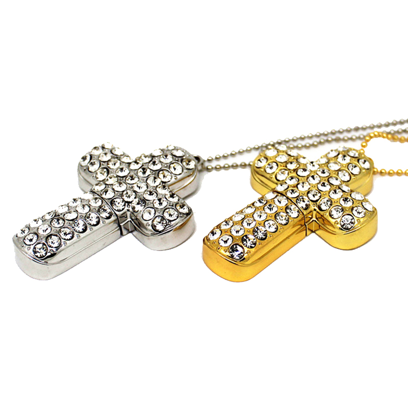 Cross Colorful Jewelry Gift Metal USB Flash Drive USB Flash Disk USB Stick USB Flash USB Drive