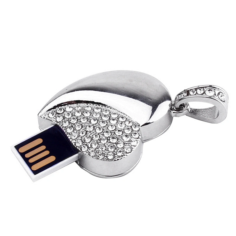Heart Shaped Pendant Rope Metal Colorful Jewelry USB Flash Drive USB Flash Disk USB Stick USB Flash USB Drive USB Pen Drive
