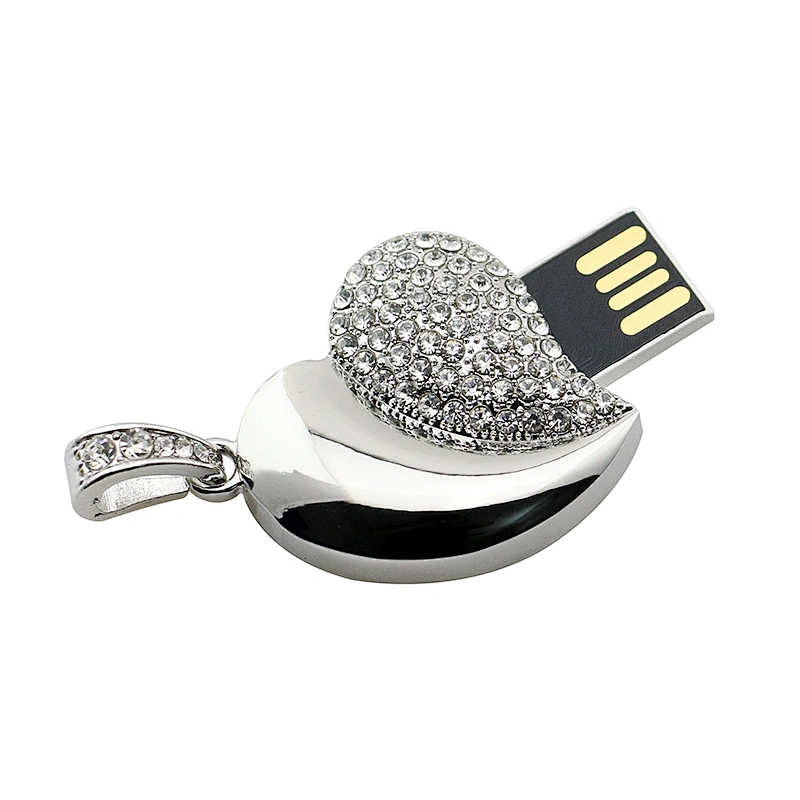Heart Shaped Pendant Rope Metal Colorful Jewelry USB Flash Drive USB Flash Disk USB Stick USB Flash USB Drive USB Pen Drive