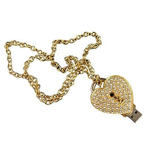 Love Locks Metal Chain Colorful Jewelry USB Flash Drive USB Flash Disk USB Stick USB Flash USB Drive for Promotional Gift