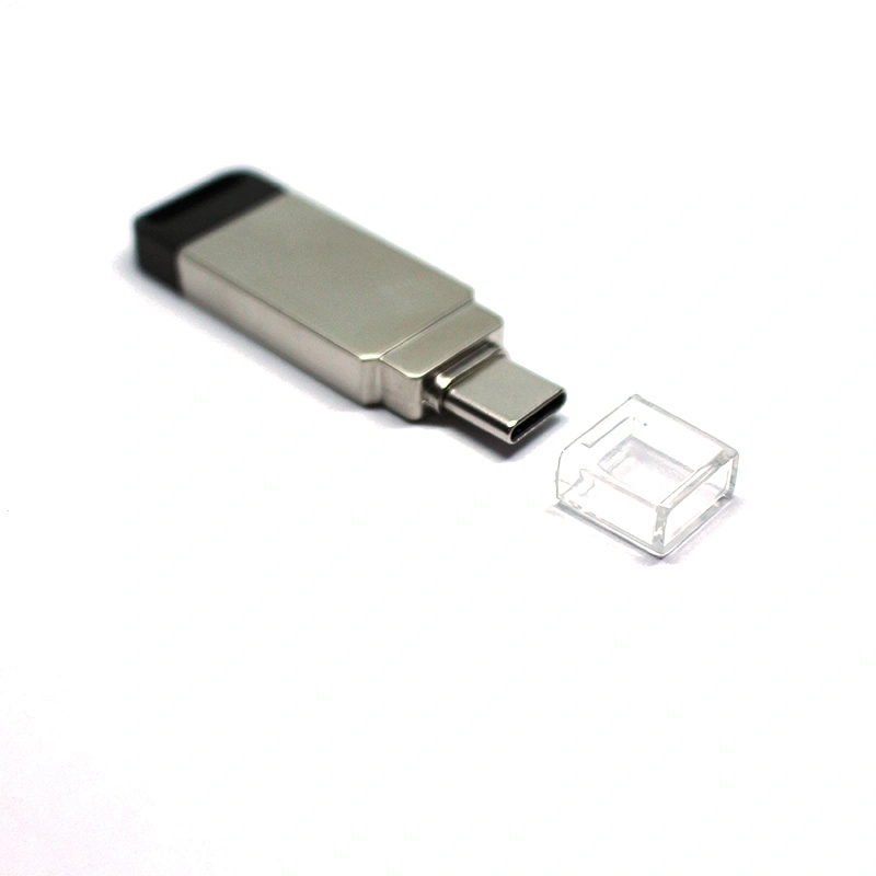 Metal Mini Mobile Phone USB Disk Customized Rotary Type-C USB Flash Drive USB Stick USB Flash Disk