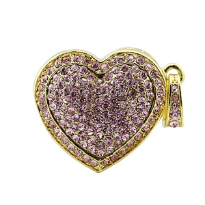 Heart Shape Metal Colorful Jewelry USB Flash Drive USB Flash Disk USB Stick USB Flash USB Drive USB Pen Drive for Promotional Gift