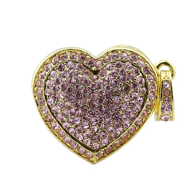 Heart Shape Metal Colorful Jewelry USB Flash Drive USB Flash Disk USB Stick USB Flash USB Drive USB Pen Drive for Promotional Gift