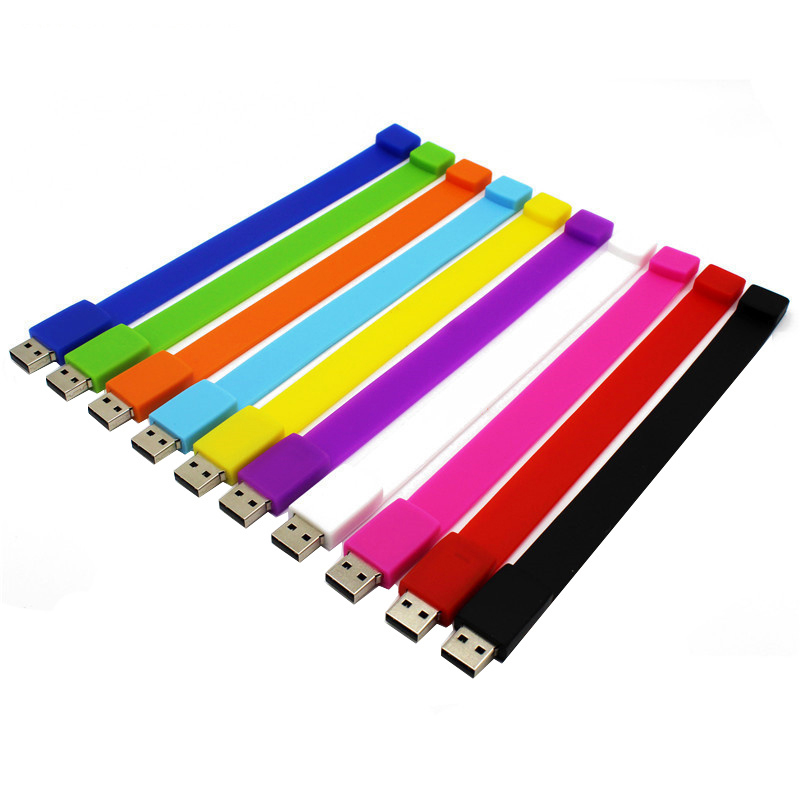Wristband Silicone OEM Logo Customized USB Flash Drive USB Flash Disk USB Drive USB Driver USB Stick USB Disk