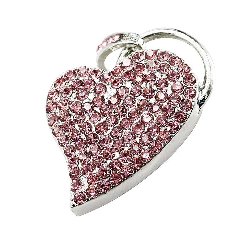 Colorful Jewelry Promotional Gift Metal Heart Shape USB Flash Drive USB Flash Disk USB Stick USB Flash USB Drive