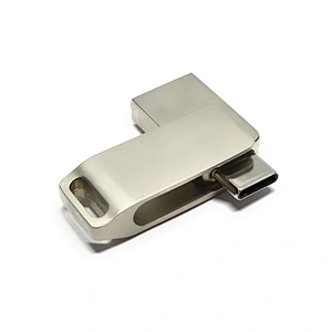 Manufacturer Type-C Dual Purpose Metal Rotary Customized Logo USB Flash Drive USB Disk USB Drive USB Flash Disk