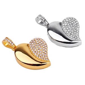 Heart Shaped Pendant Rope Metal Colorful Jewelry USB Flash Drive USB Flash Disk USB Stick USB Flash USB Drive USB Pen Drive