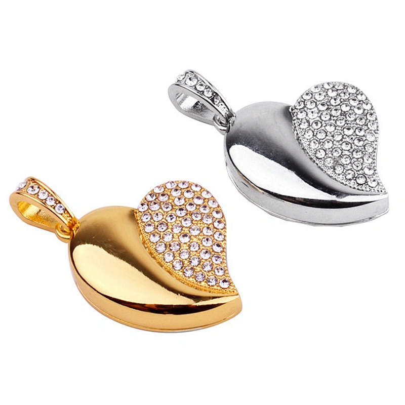 Heart Shaped Pendant Rope Metal Colorful Jewelry USB Flash Drive USB Flash Disk USB Stick USB Flash USB Drive USB Pen Drive