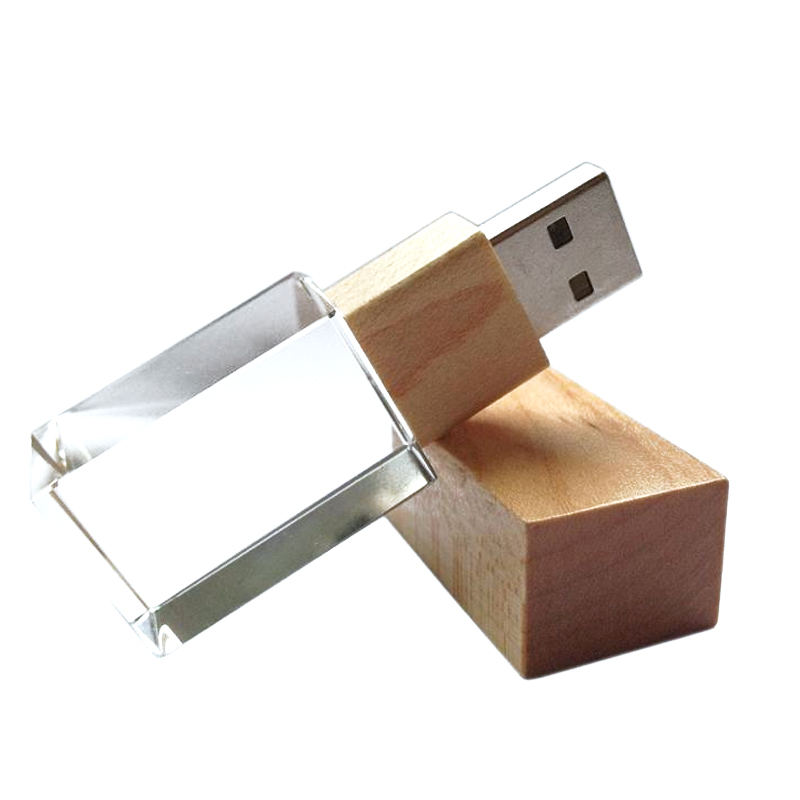 Wooden Crystal Personal Business Gift Logo Print USB Flash Drive USB Flash Disk USB Drive USB Driver USB Stick USB Disk