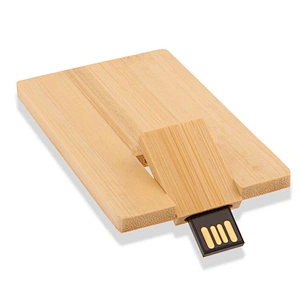 Wooden Card Shape Laser Logo Bamboo Credit Card USB Flash Drive USB Flash Disk USB Drive USB Driver USB Disk