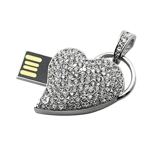 Colorful Jewelry Promotional Gift Metal Heart Shape USB Flash Drive USB Flash Disk USB Stick USB Flash USB Drive