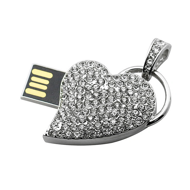 Colorful Jewelry Promotional Gift Metal Heart Shape USB Flash Drive USB Flash Disk USB Stick USB Flash USB Drive