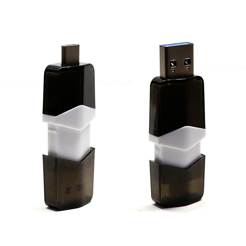 Dual Model Type C USB Flash Drive Plastic Stretch Light USB Pen Drive USB 2.0 3.0 Pen Drive