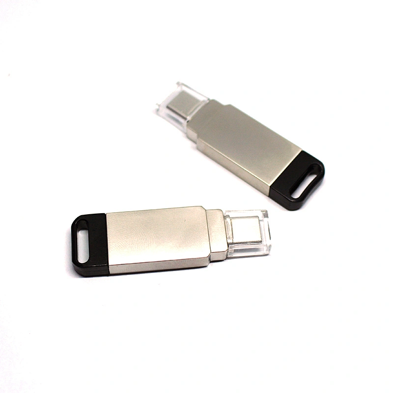 Metal Mini Mobile Phone USB Disk Customized Rotary Type-C USB Flash Drive USB Stick USB Flash Disk