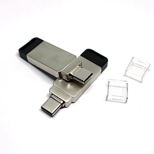 Metal Mini Mobile Phone USB Disk Customized Rotary Type-C USB Flash Drive USB Stick USB Flash Disk